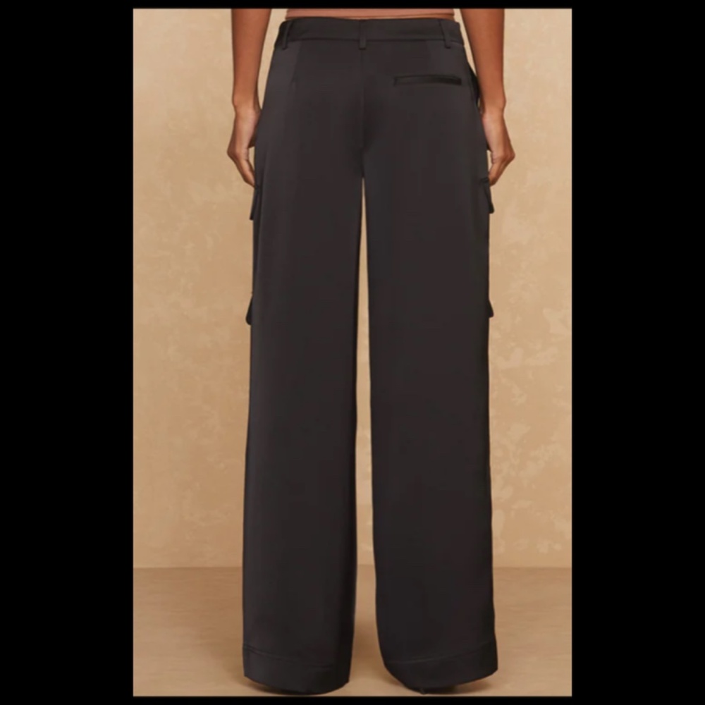Noli satin Milan cargo pants black size 4 - Picture 3 of 4